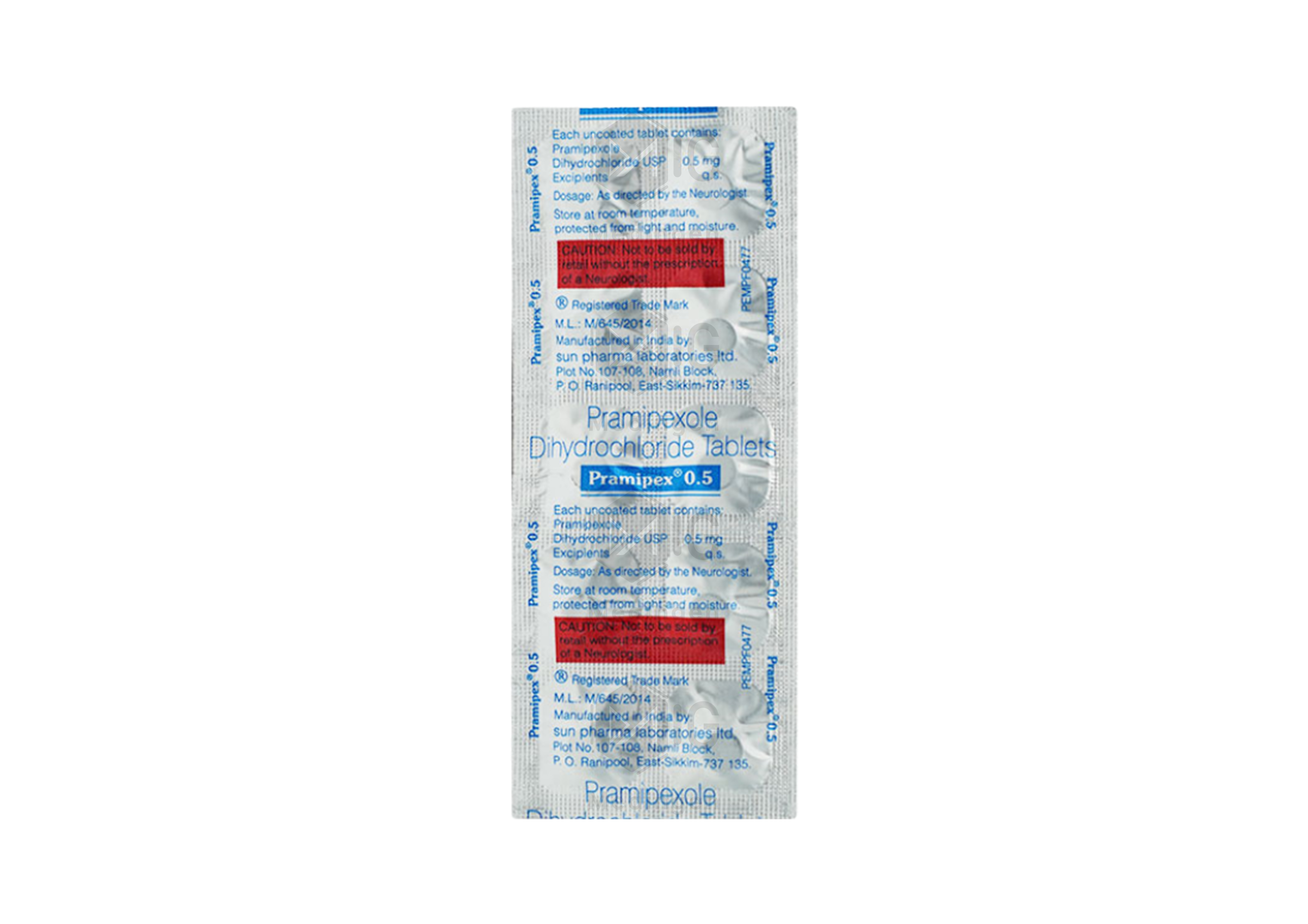 PRAMIPEX 0.5MG
